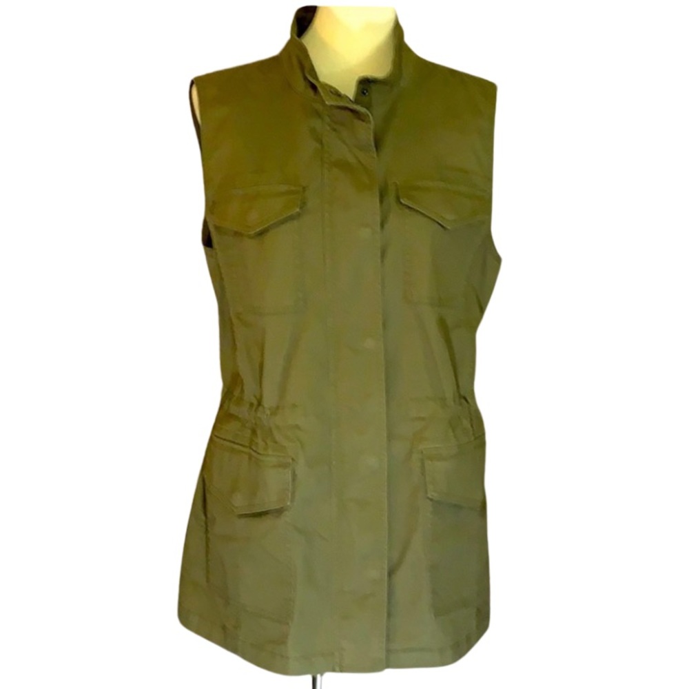Banana Republic Army Green Cargo vest size LP